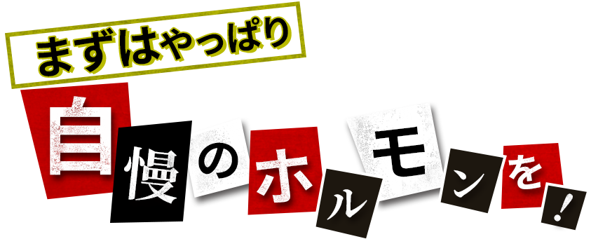 まずはやっぱり自慢のホルモンを！